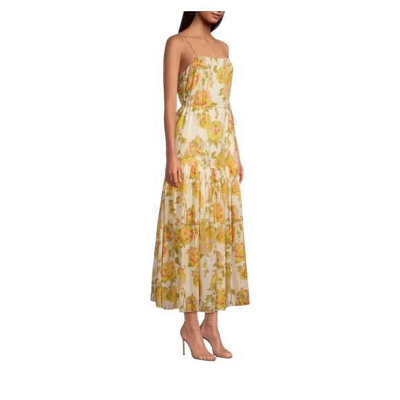 Rebecca Taylor Yellow Floral Maxi Dress NWT - Picture 3 of 11